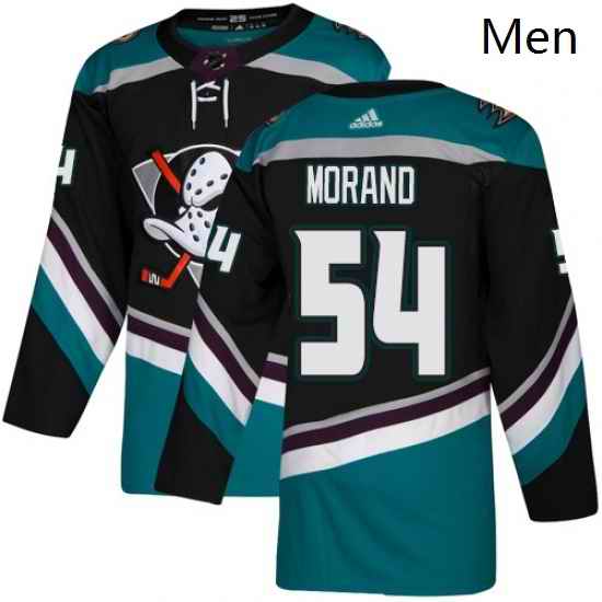 Mens Adidas Anaheim Ducks 54 Antoine Morand Authentic Black Teal Third NHL Jersey